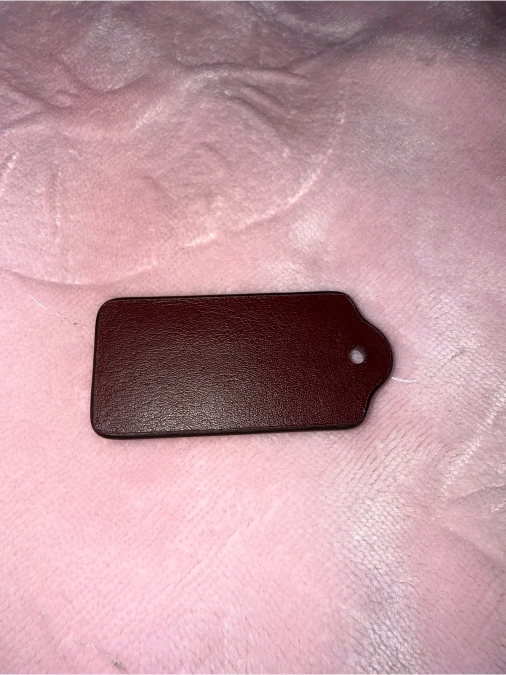 Coach Leather Bag Charm in maroon